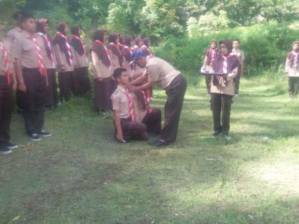 Pramuka SMAN 1 Ampek Angkek Mengadakan Pelantikan Bantara Tahun Pelajaran 2017/2018