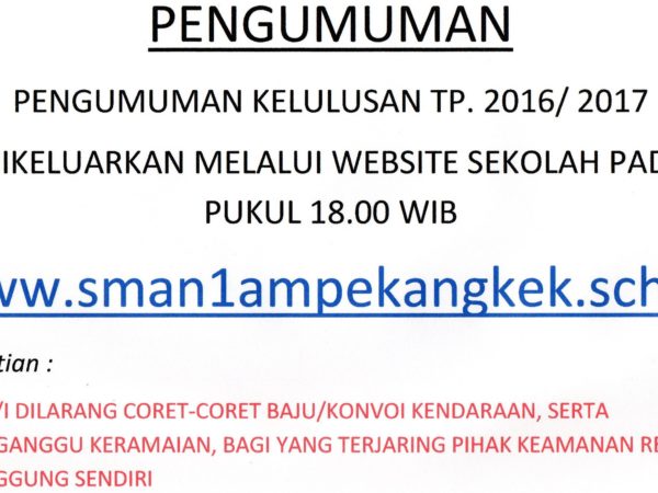 Pengumuman Kelulusan