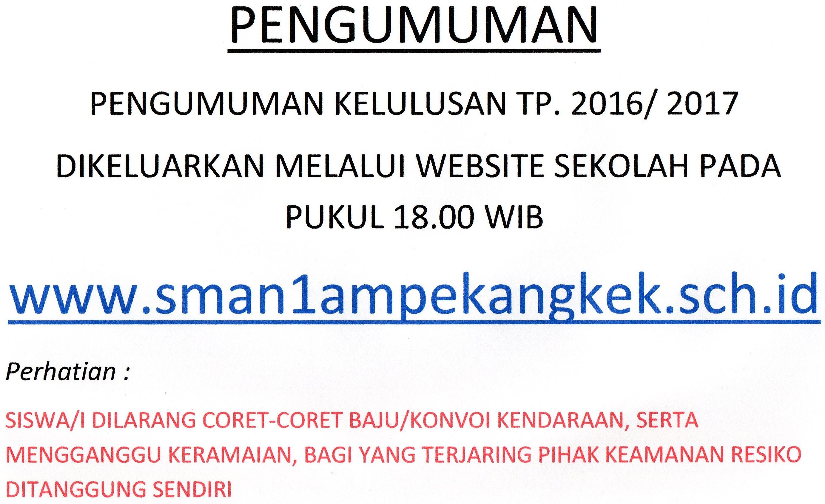 Pengumuman Kelulusan