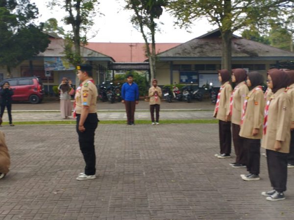 Pramuka SMA Negeri 1 Ampek Angkek lakukan Pelantikan Bantara Penegak untuk siswa kelas XI dan XII