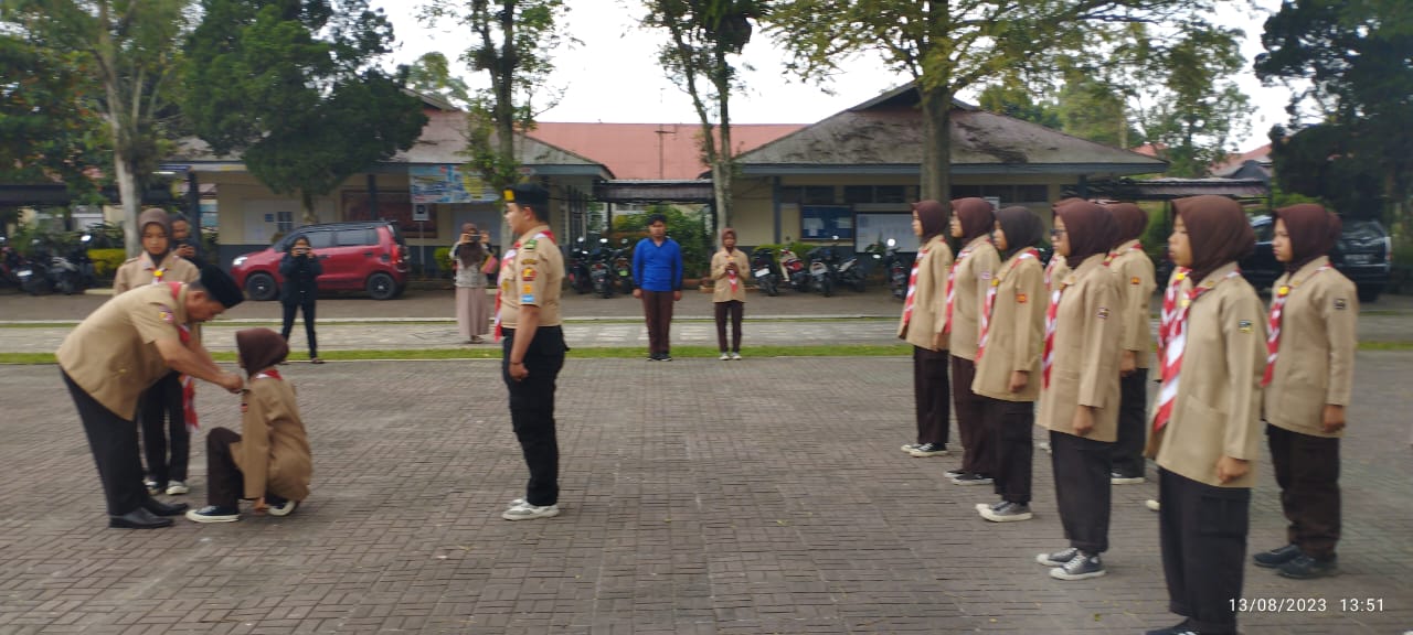 Pramuka SMA Negeri 1 Ampek Angkek lakukan Pelantikan Bantara Penegak untuk siswa kelas XI dan XII