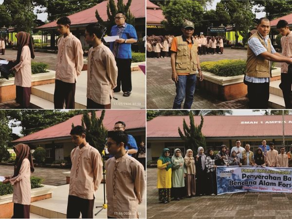 Forsa SMALAM  Peduli Bencana Bagikan bantuan Kepada siswa yang terdampak  Musibah Longsor dan Galodo