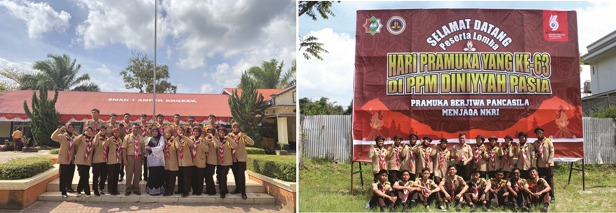 Gugus Depan SMA Negeri  1 Ampek Angkek Ikut Memperingati HUT Pramuka ke-63 yang dilaksanakan Oleh Kwartir Ranting 0602 Ampek Angkek.