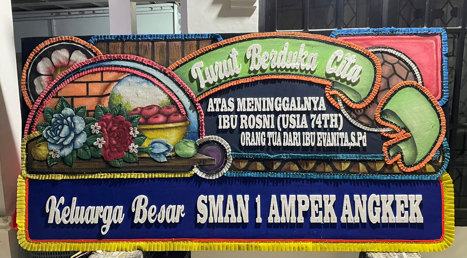 Berita duka cita atas berpulangnya orang tua dari Ibu Evanita, S.Pd  (Guru Mapel Ekonomi SMA Negeri 1 Ampek Angkek