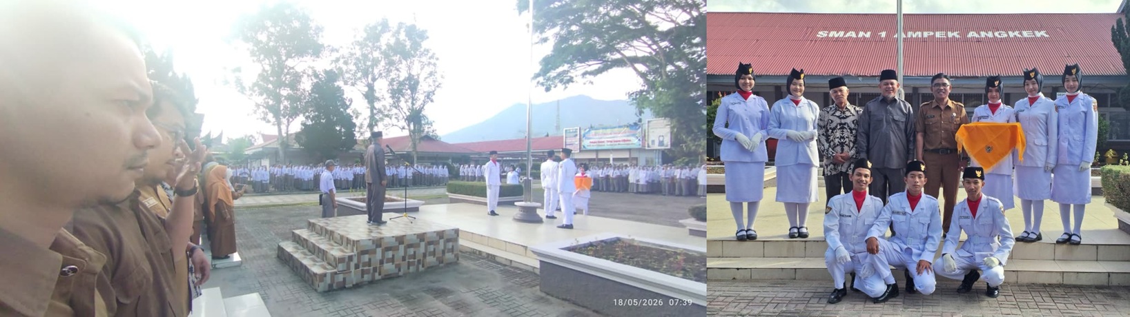 Bapak Yandril, S.Sos Bertindak sebagai Pembina Upacara di SMA Negeri 1 Ampek Angkek